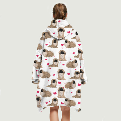 Cute Winter - Pekingese Fleece Blanket Hoodie