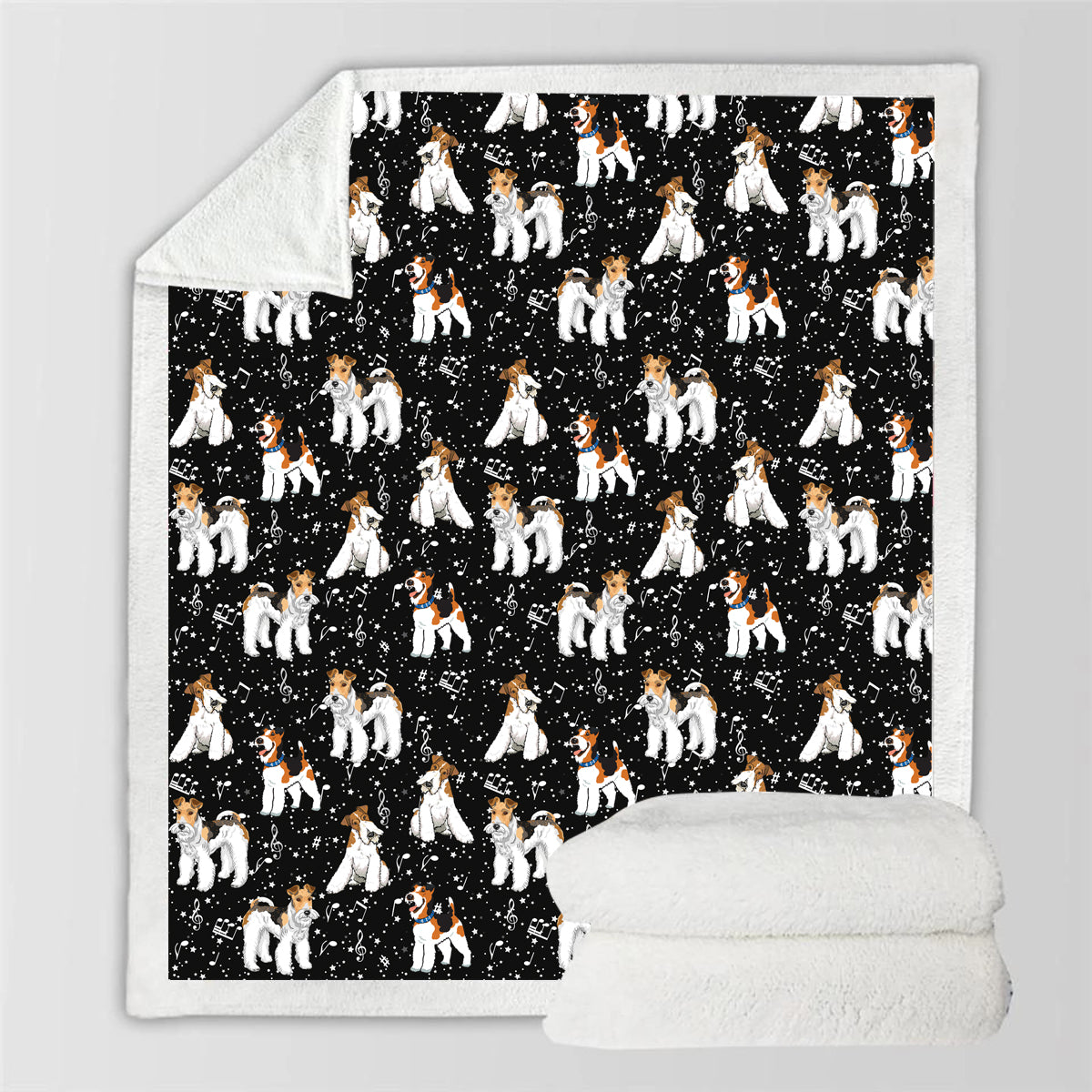 Cute Wire Fox Terrier - Blanket V1