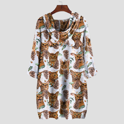 Cute Abyssinian Cat - Hoodie With Ears V1