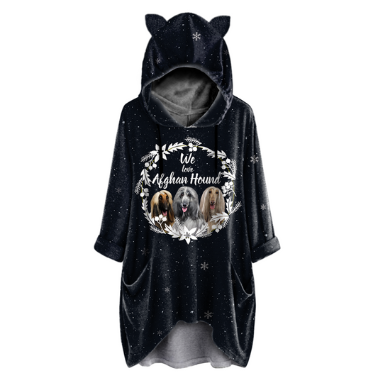 Cute Afghan Hound - Hoodie With Ears V2