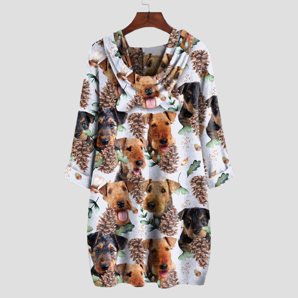 Cute Airedale Terrier - Hoodie With Ears V2