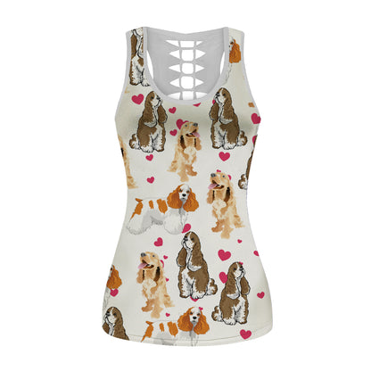 Niedlicher amerikanischer Cocker Spaniel – Hollow Tank Top V1