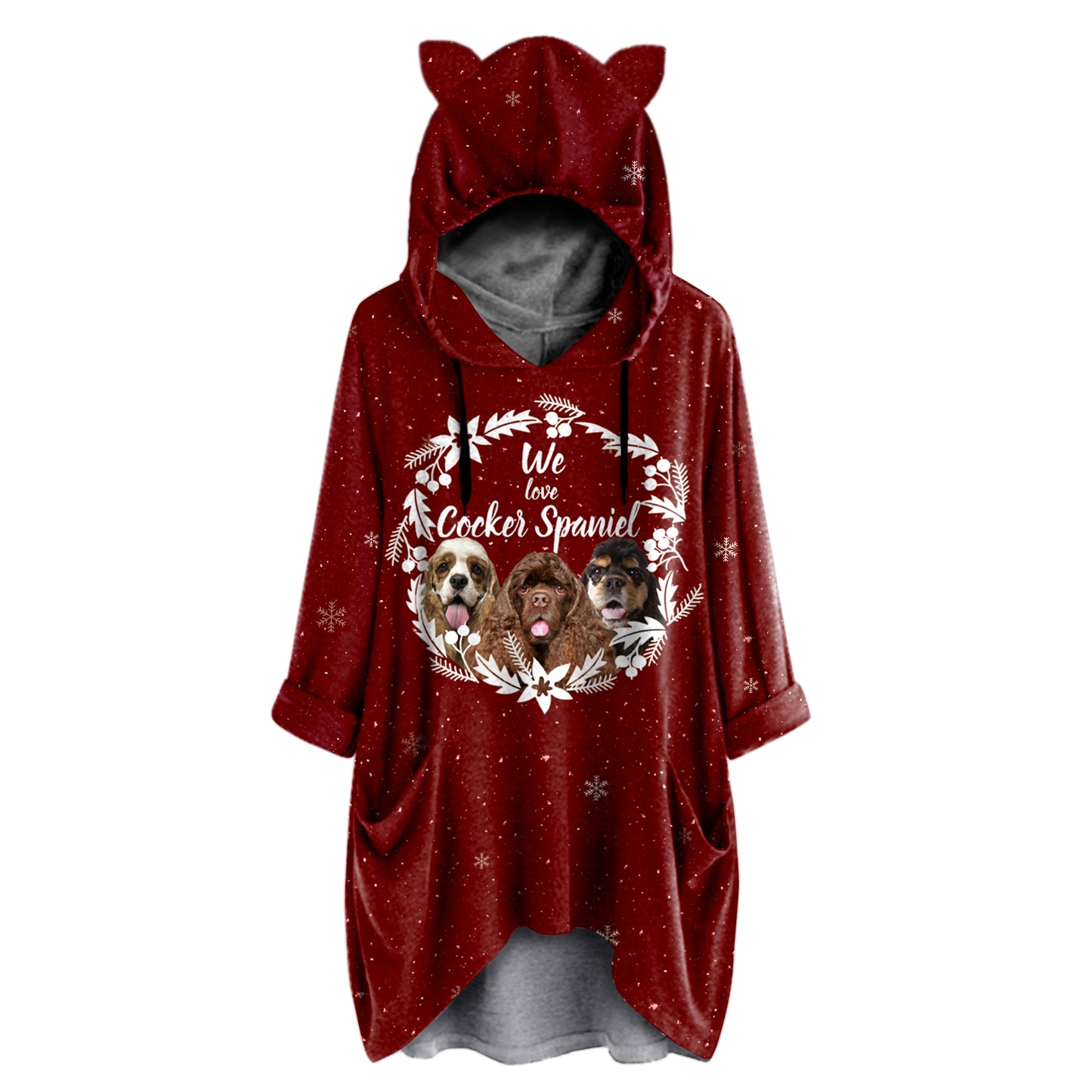 Cute American Cocker Spaniel - Hoodie With Ears V1