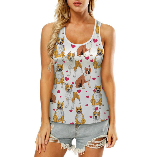 Mignon American Pit Bull Terrier - Débardeur creux V1