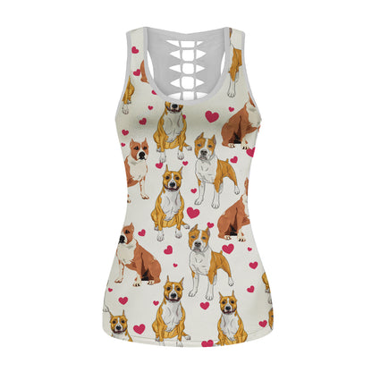 Mignon American Pit Bull Terrier - Débardeur creux V1