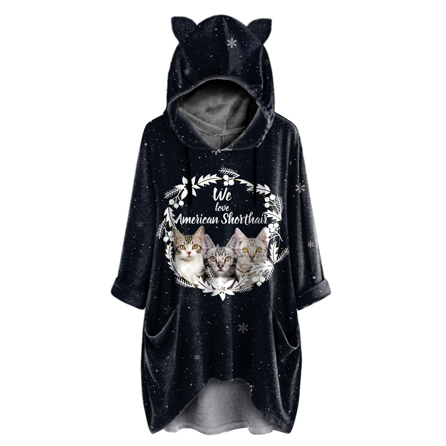 Cute American Shorthair - Hoodie With Ears V1