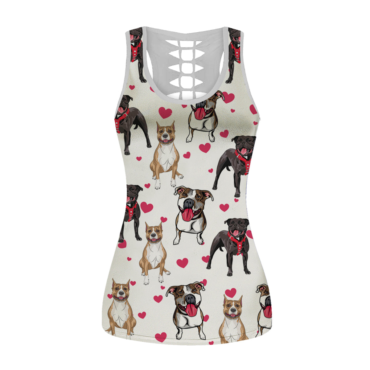 Mignon American Staffordshire Terrier - Débardeur creux V1