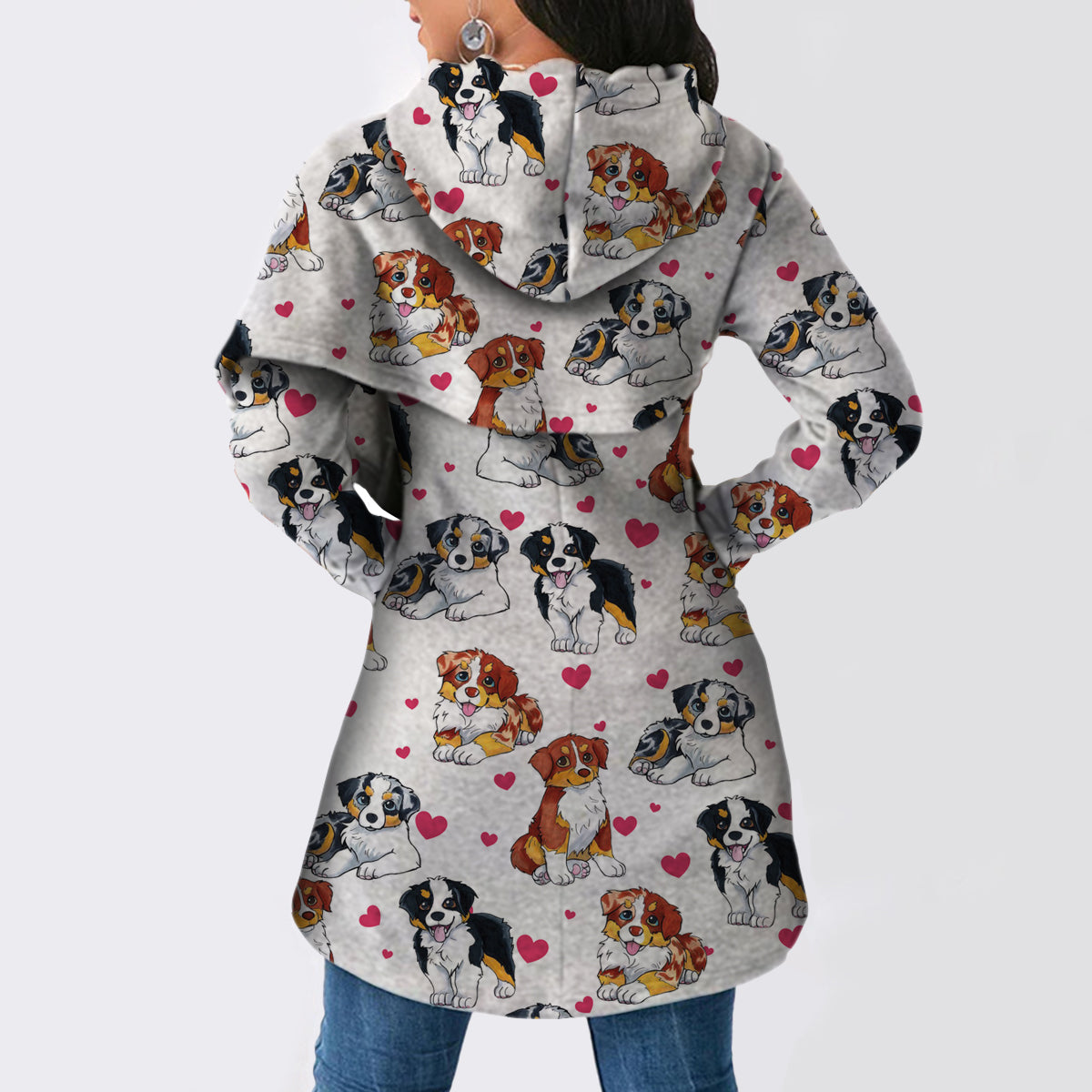 Cute Australian Shepherd - Fashion Long Hoodie V1