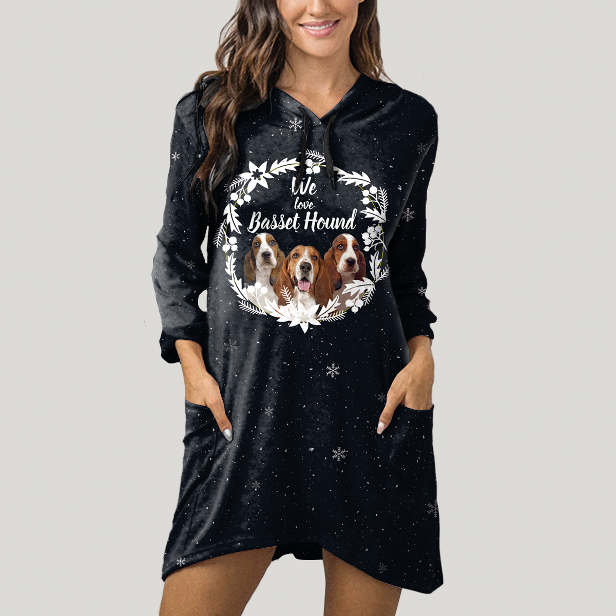 Cute Basset Hound - Hoodie With Ears V4