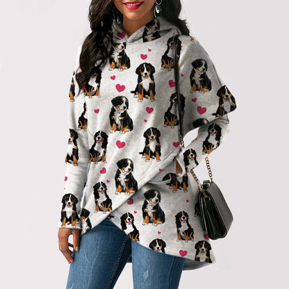 Cute Bernese Mountain - Fashion Long Hoodie V1