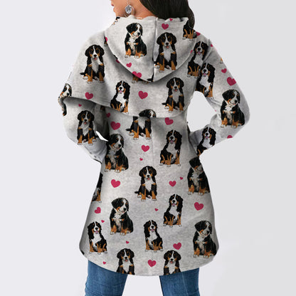 Cute Bernese Mountain - Fashion Long Hoodie V1