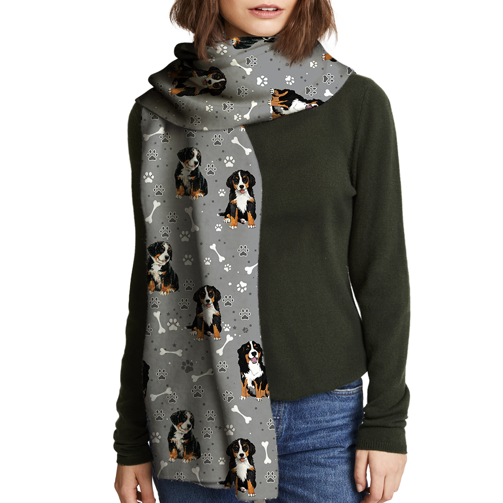 Cute Bernese Mountain - Scarf V3