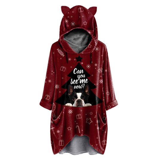 Cute Boston Terrier - Hoodie With Ears V4