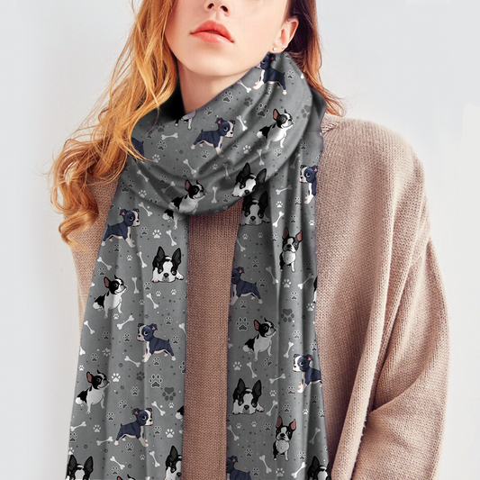 Cute Boston Terrier - Scarf V3