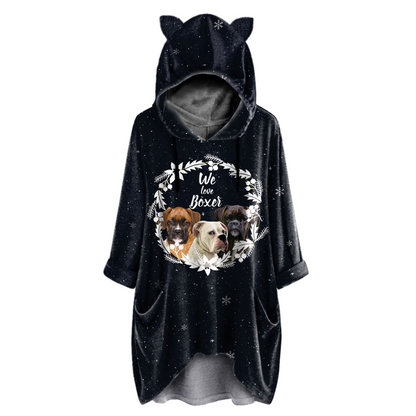 Cute Boxer Dog - Hoodie With Ears V5