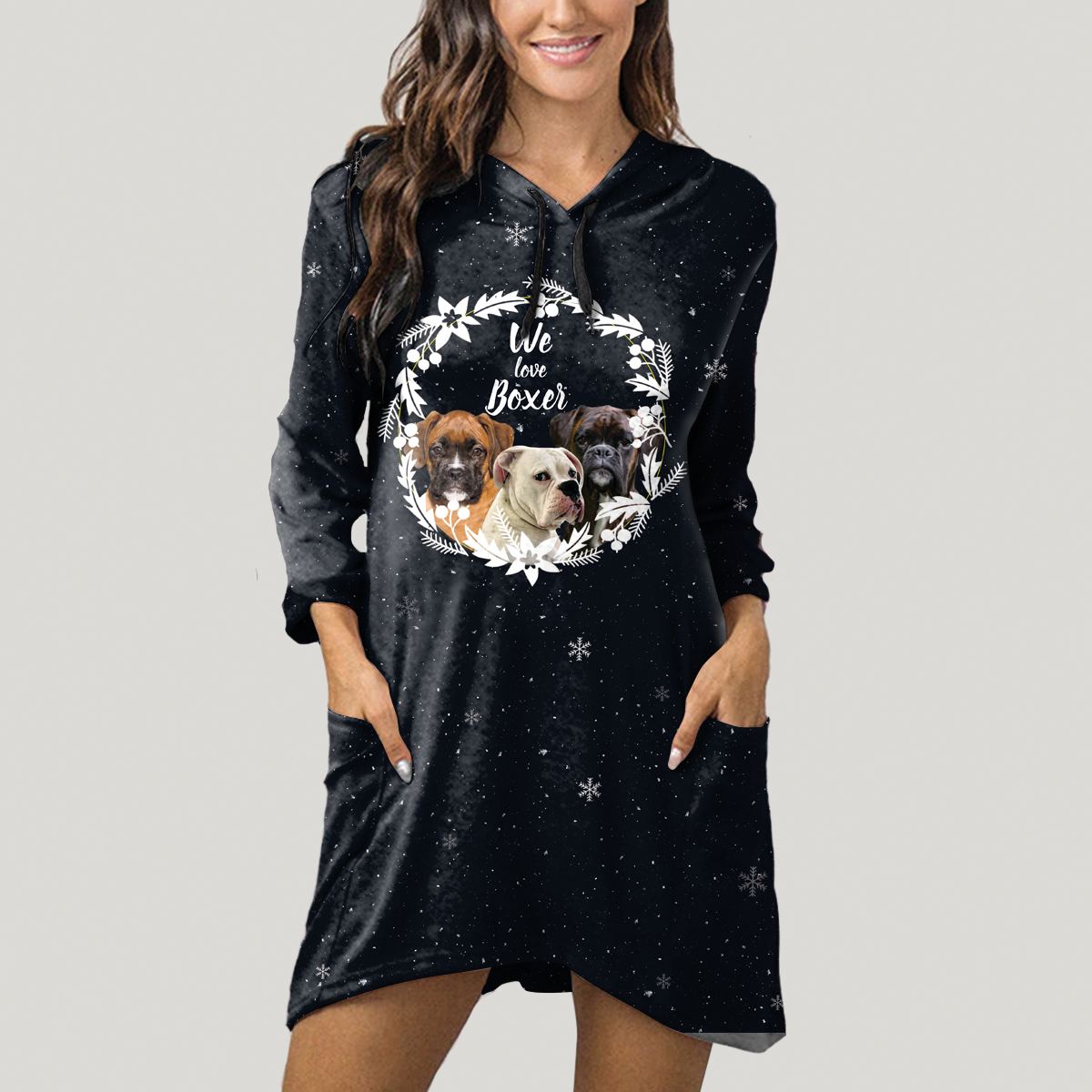 Cute Boxer Dog - Hoodie With Ears V5