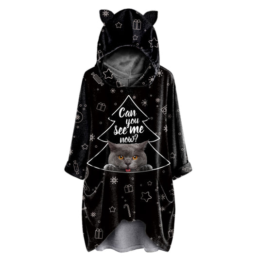 Cute British Shorthair Cat - Hoodie With Ears V3