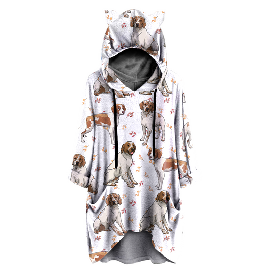 Cute Brittany Spaniel - Hoodie With Ears V1