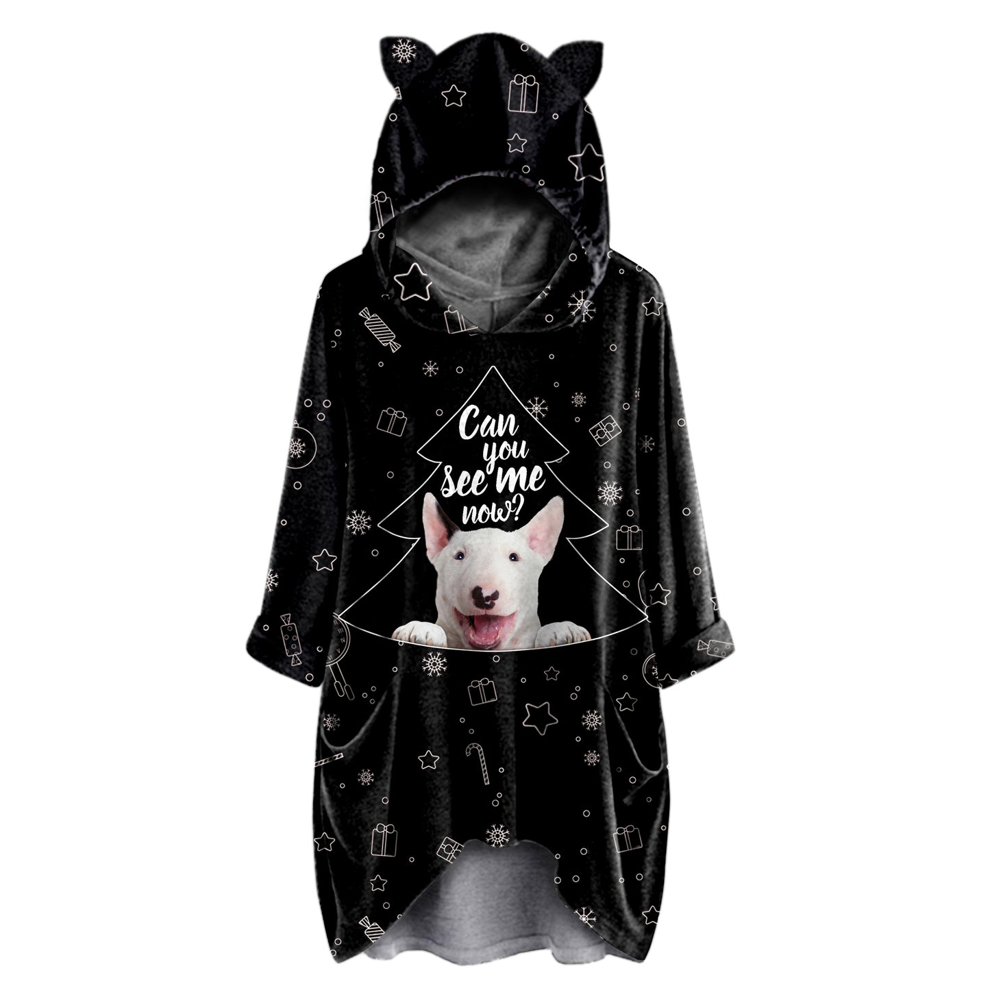 Cute Bull Terrier - Hoodie With Ears V6