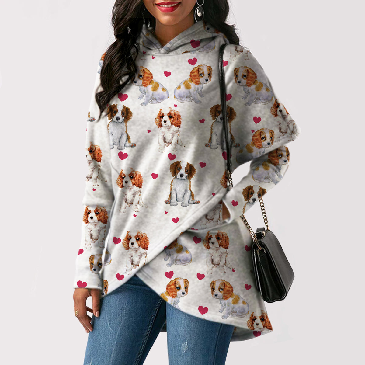 Cute Cavalier King Charles Spaniel - Fashion Long Hoodie V1