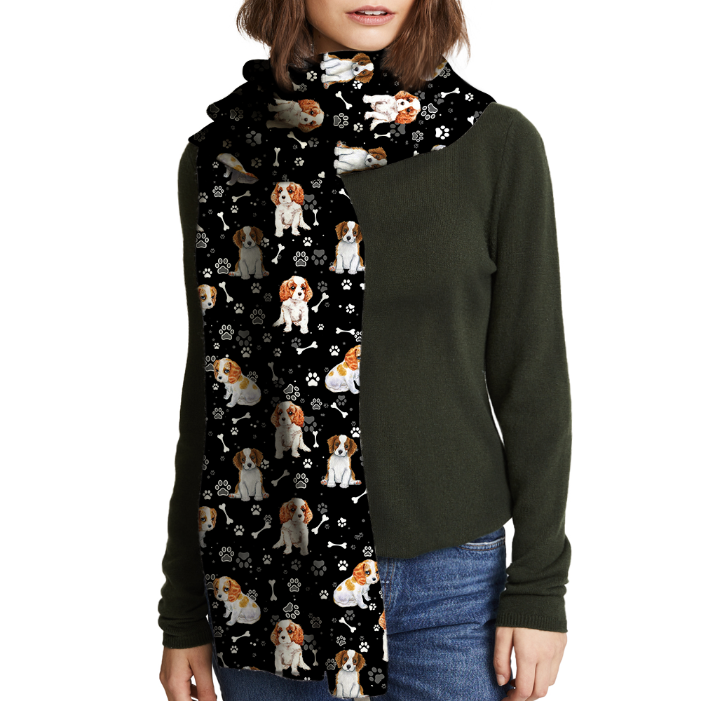 Cute Cavalier King Charles Spaniel - Scarf V6