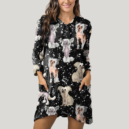 Cute Chinese Crested - Hoodie With Ears V3