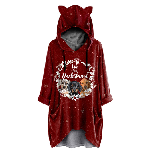 Cute Dachshund - Hoodie With Ears V3