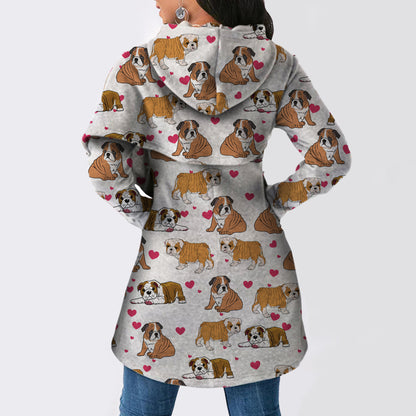 Cute English Bulldog - Fashion Long Hoodie V1
