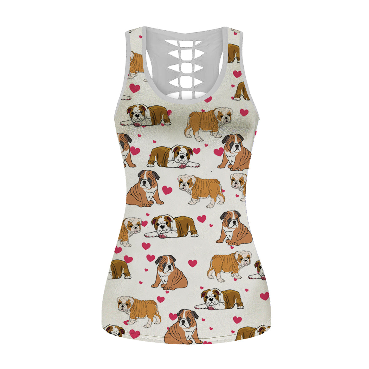 Süße englische Bulldogge – Hollow Tank Top V1
