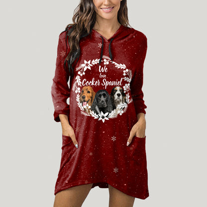 Cute English Cocker Spaniel - Hoodie With Ears V1