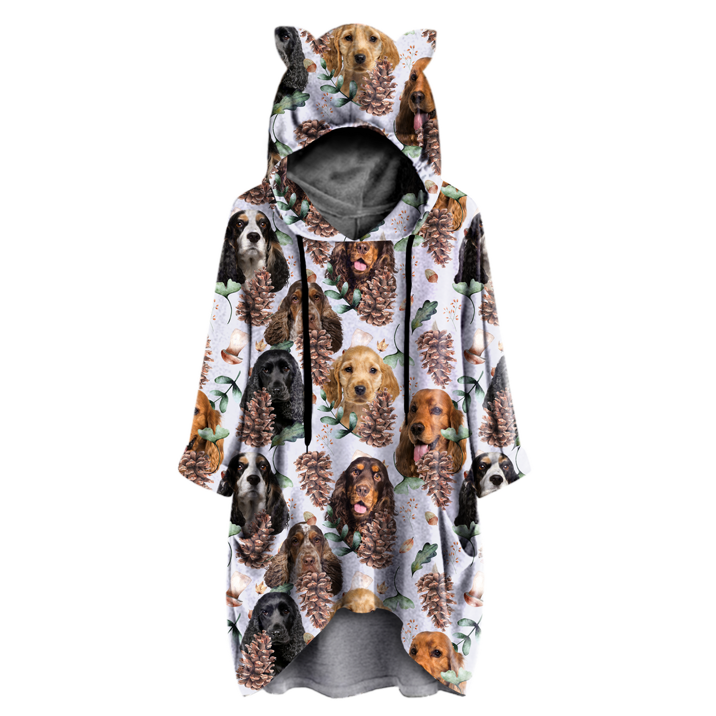 Cute English Cocker Spaniel - Hoodie With Ears V2