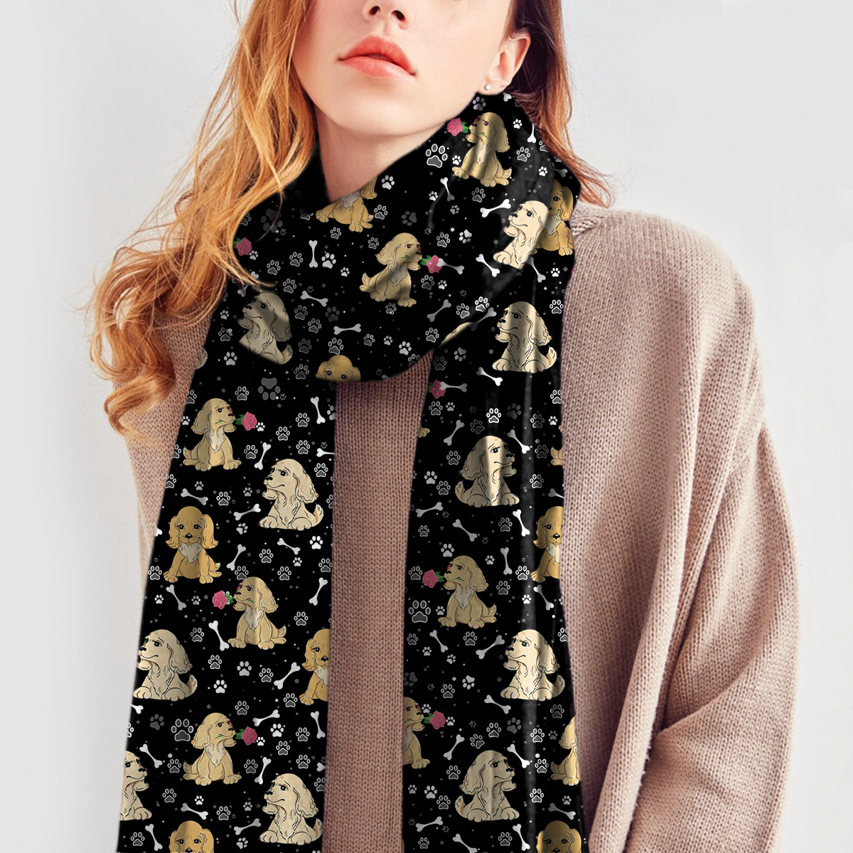 Cute English Cocker Spaniel - Scarf V3