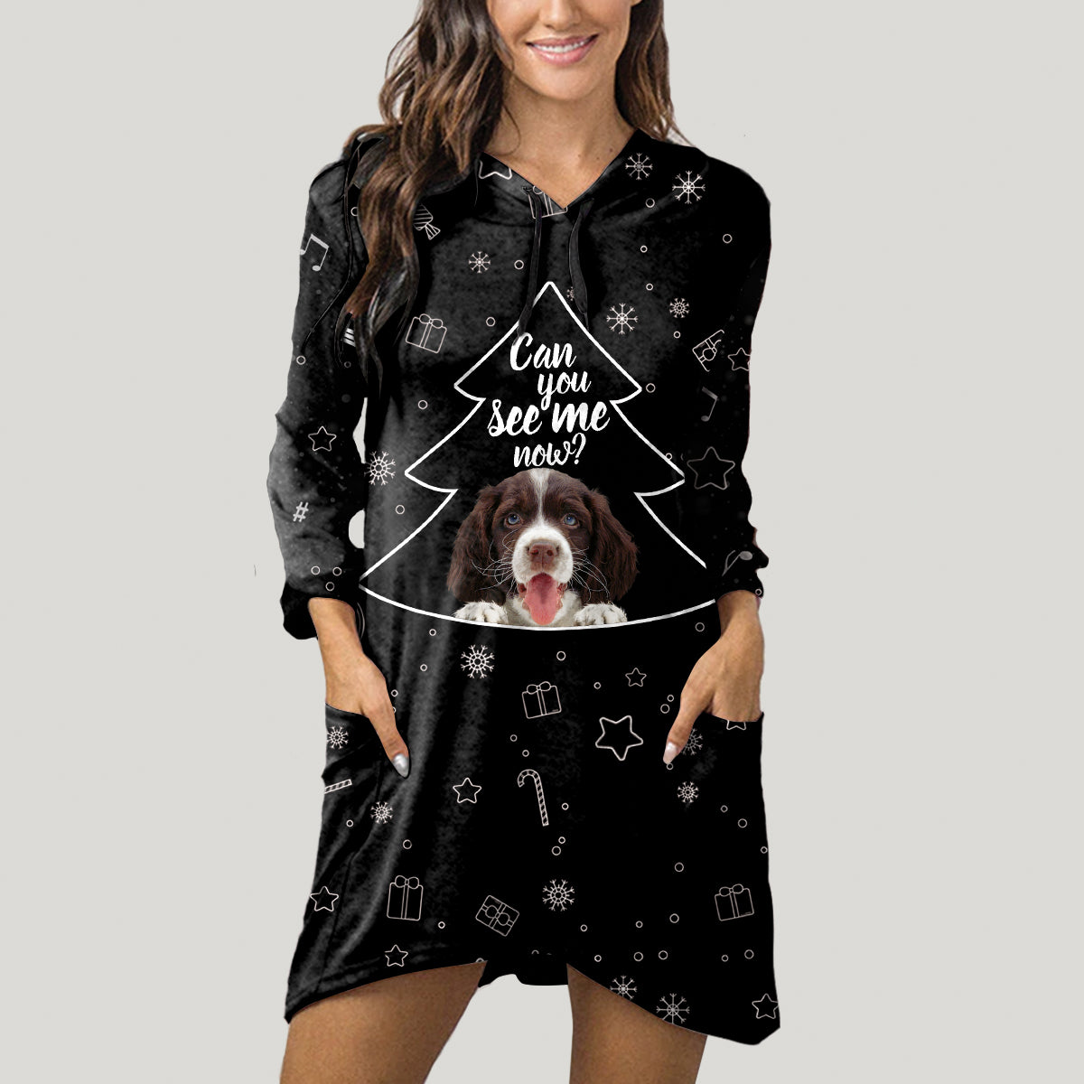 Cute English Springer Spaniel - Hoodie With Ears V2