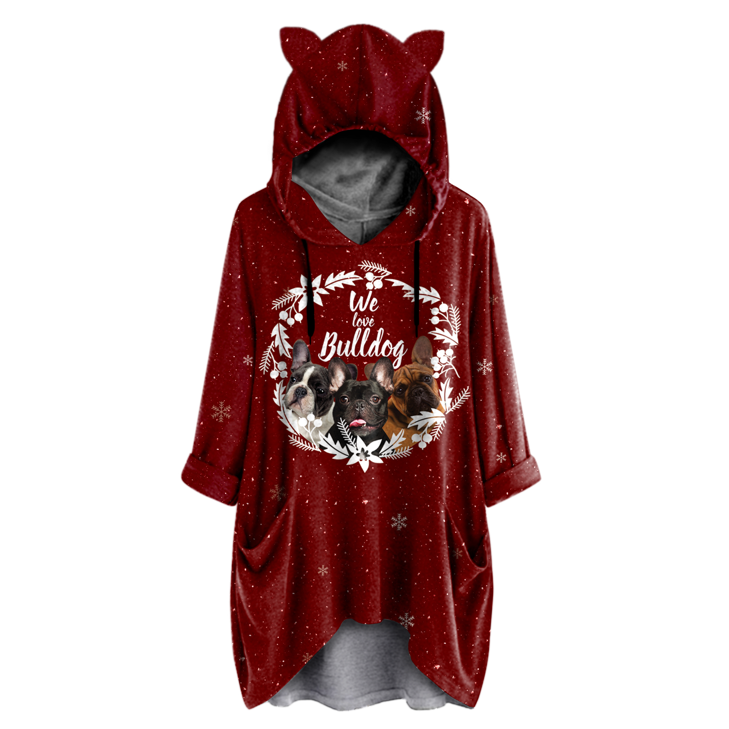 Cute French Bulldog - Hoodie With Ears V1