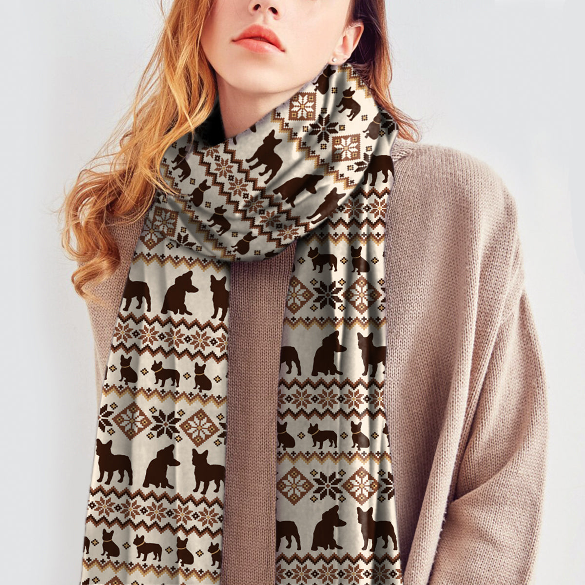 Cute French Bulldog - Scarf V5