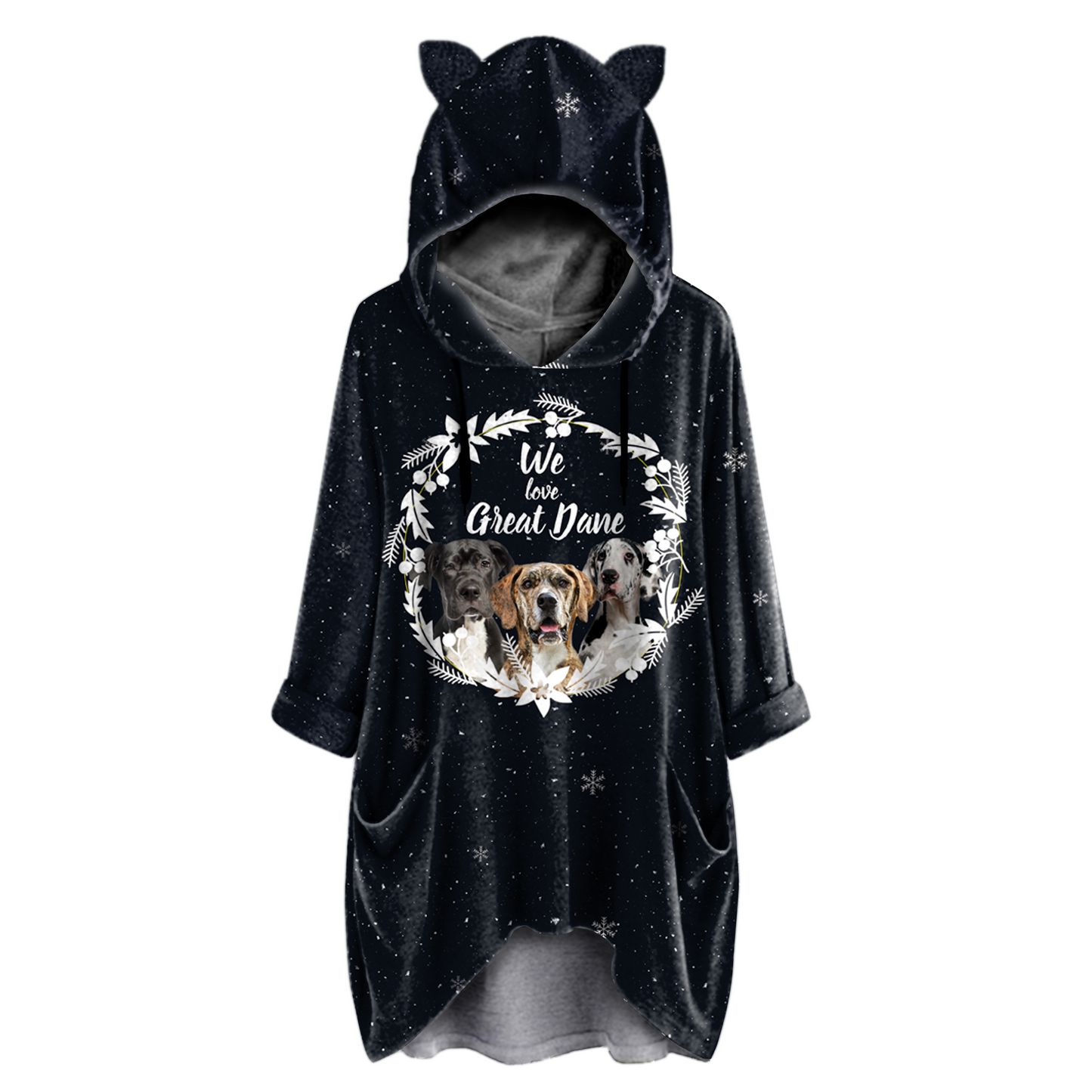 Cute Great Dane - Hoodie With Ears V4