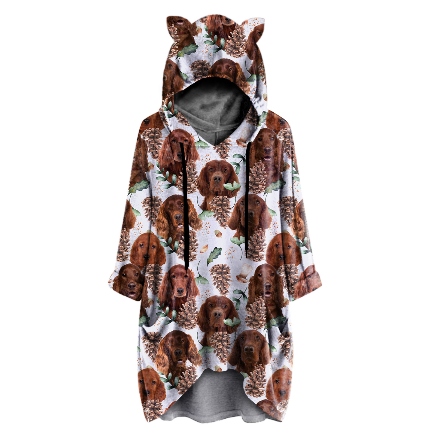 Cute Irish Setter - Hoodie With Ears V1