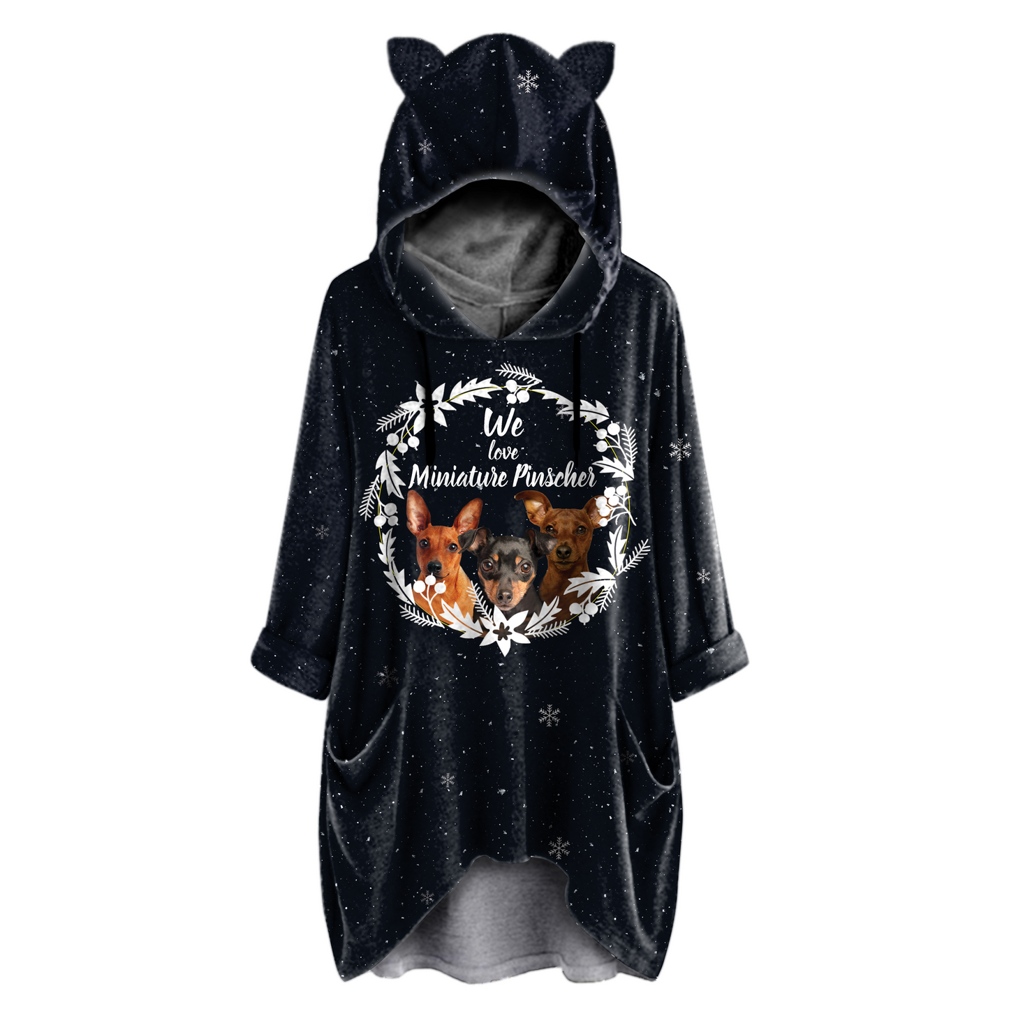 Cute Miniature Pinscher - Hoodie With Ears V1