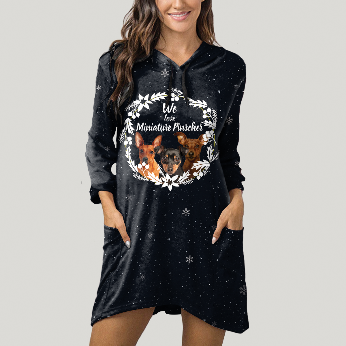 Cute Miniature Pinscher - Hoodie With Ears V1