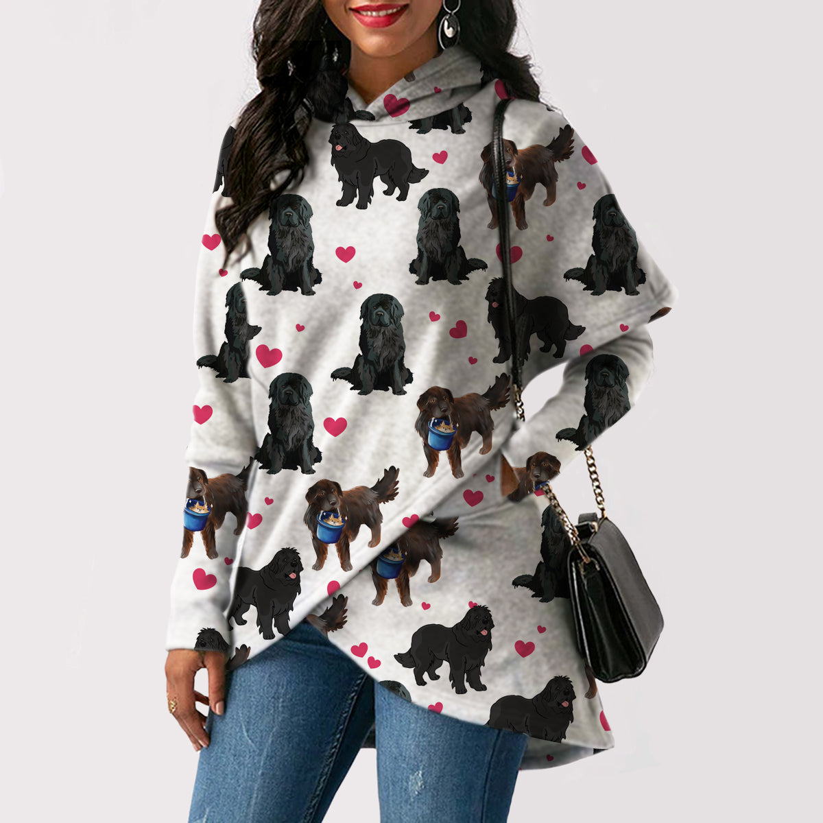 Cute Newfoundland - Fashion Long Hoodie V1