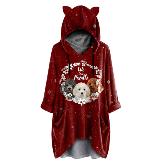 Cute Poodle - Hoodie With Ears V1