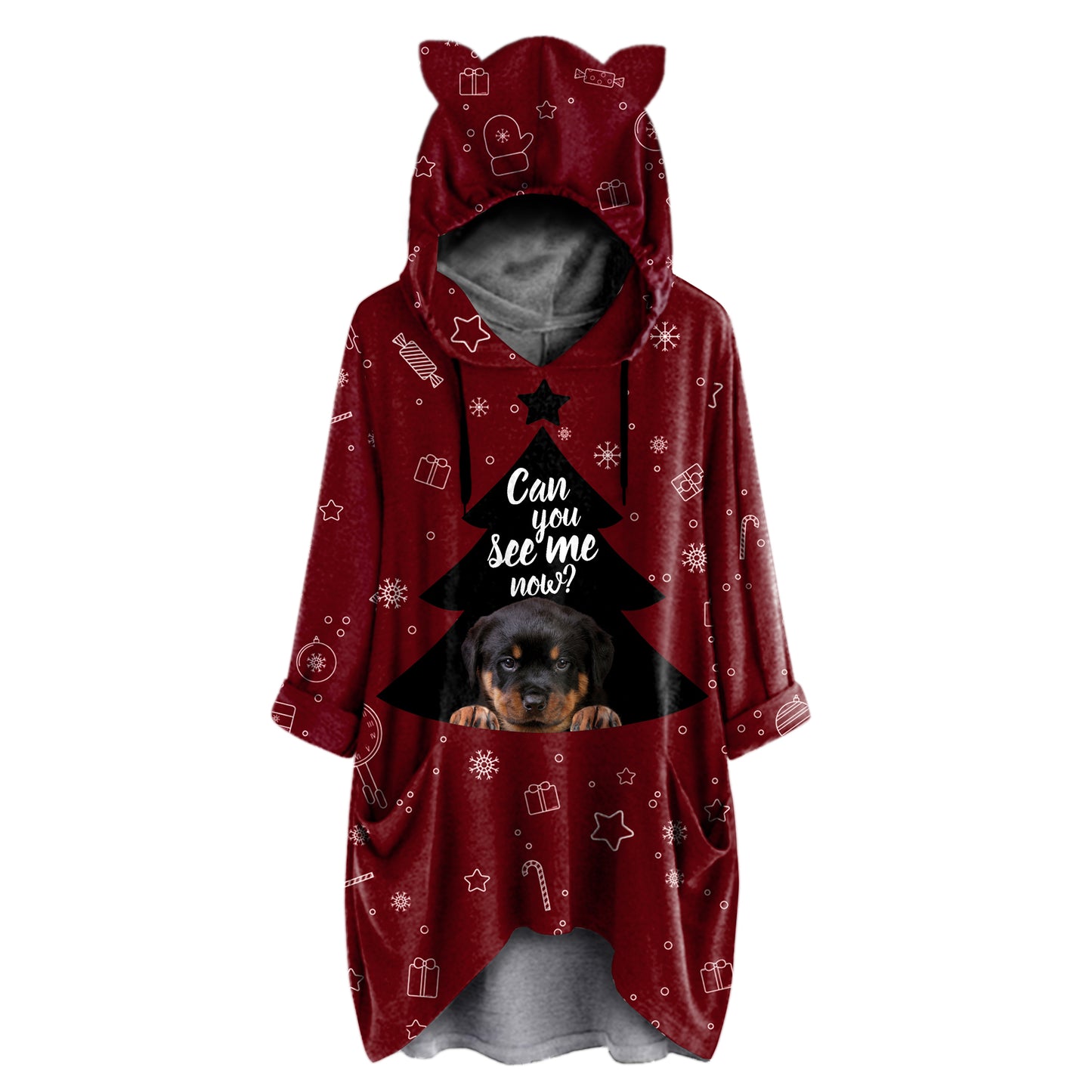 Cute Rottweiler - Hoodie With Ears V2