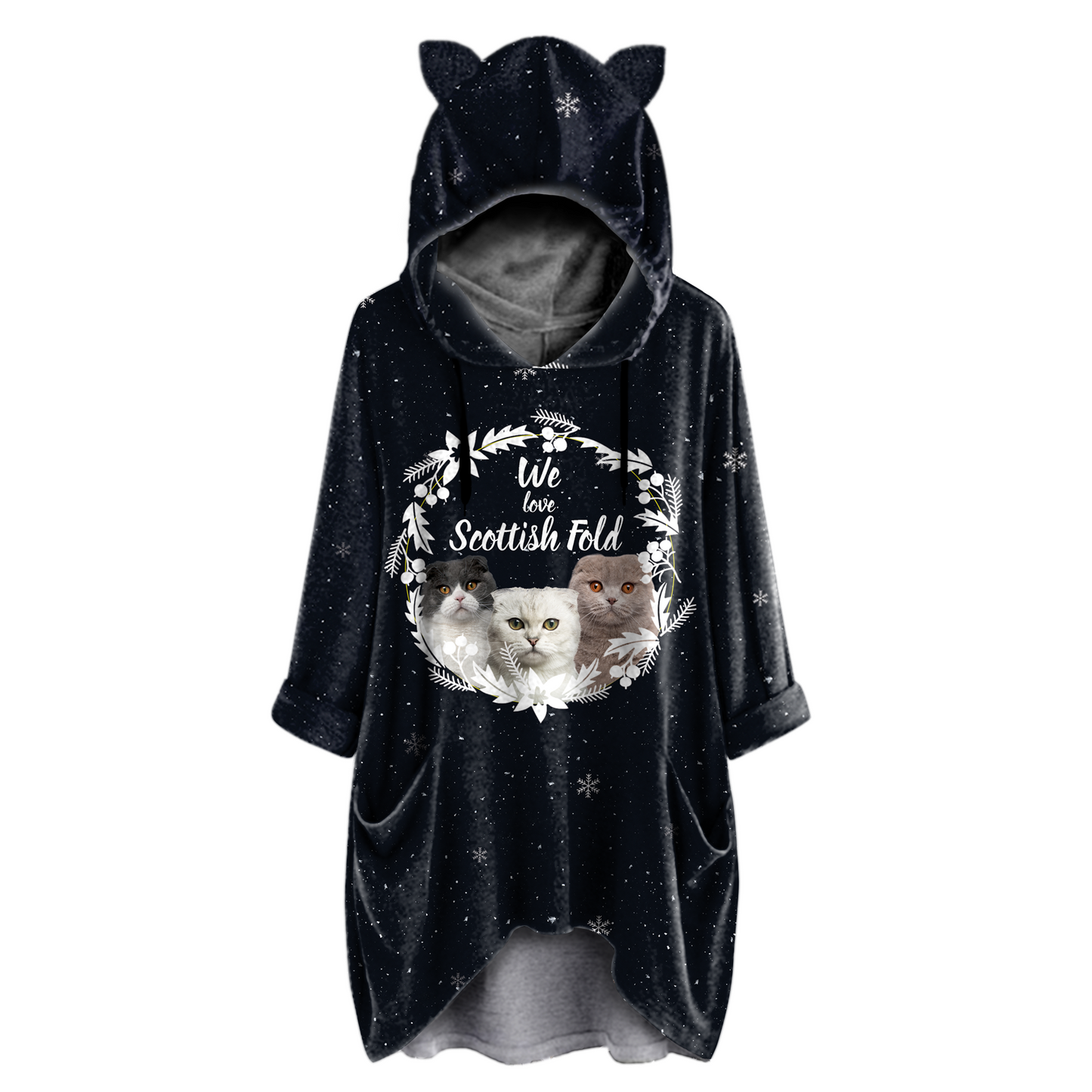 Cute Scottish Fold - Hoodie With Ears V2