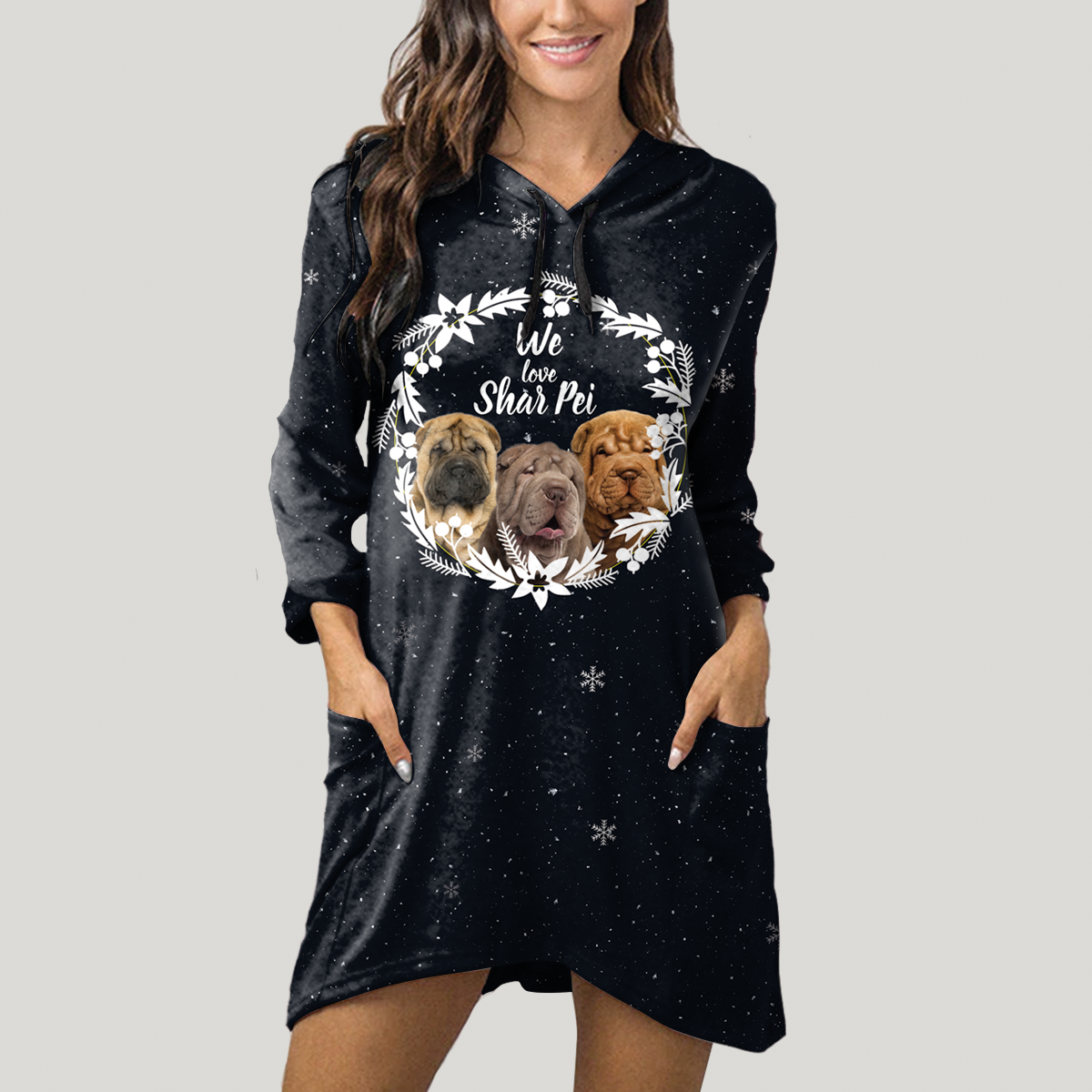 Cute Shar Pei - Hoodie With Ears V4