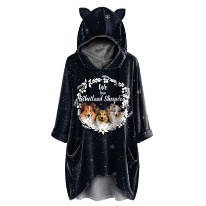 Cute Shetland Sheepdog - Hoodie With Ears V2