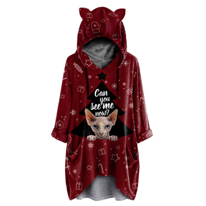 Chat Sphynx mignon - Sweat à capuche avec oreilles V1