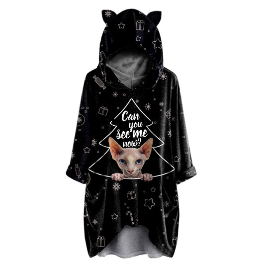 Chat Sphynx mignon - Sweat à capuche avec oreilles V2