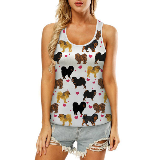 Dogue tibétain mignon - Débardeur creux V1