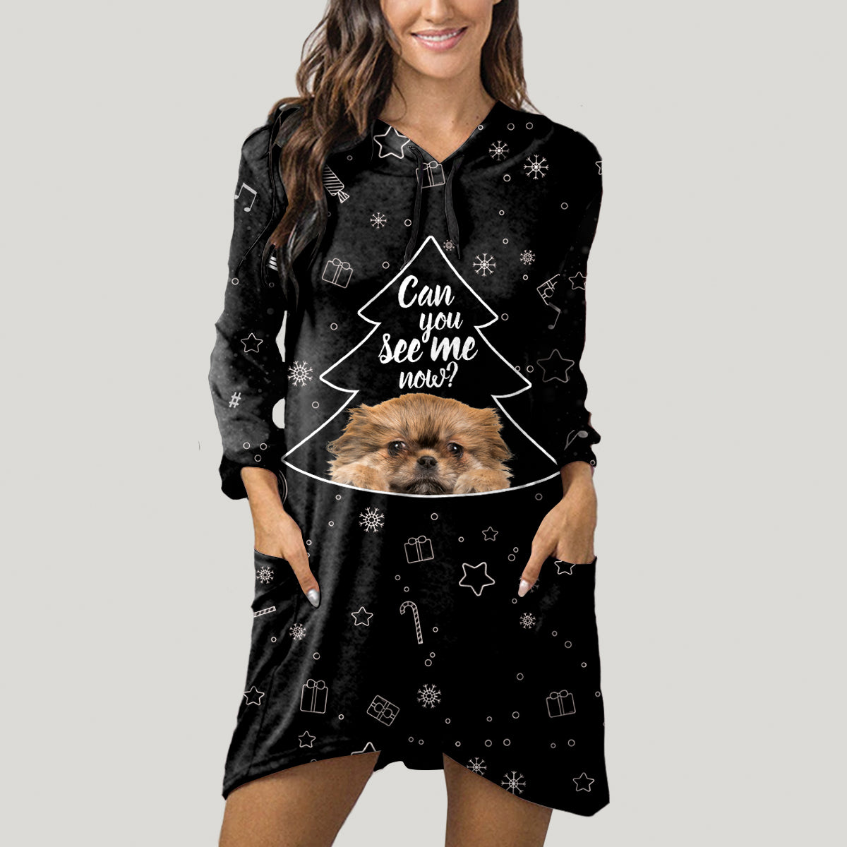 Cute Tibetan Spaniel - Hoodie With Ears V2