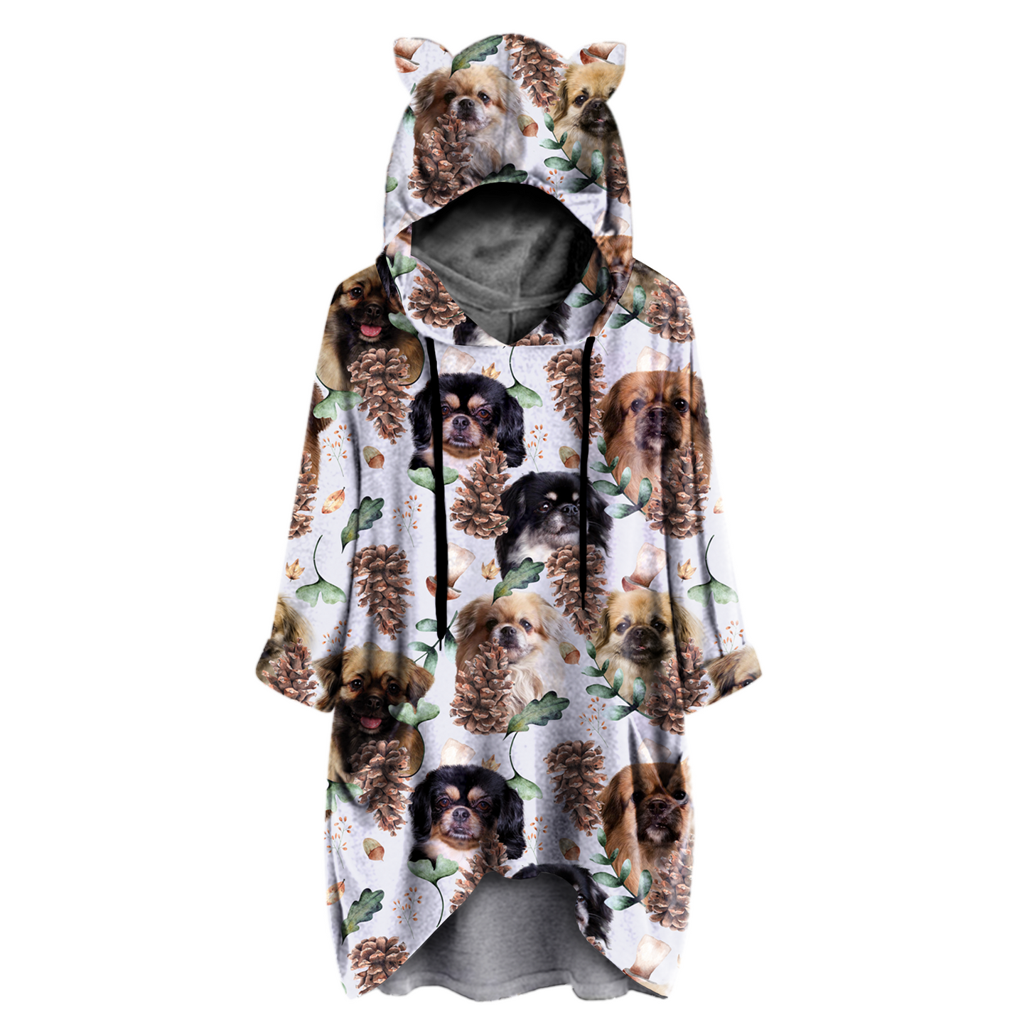 Cute Tibetan Spaniel - Hoodie With Ears V1